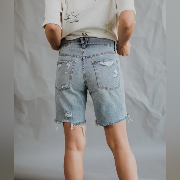 Free People We the Free Denim Bermuda Sequoia Jean Short Jorts Surfs Up Size 27 - Picture 3 of 13
